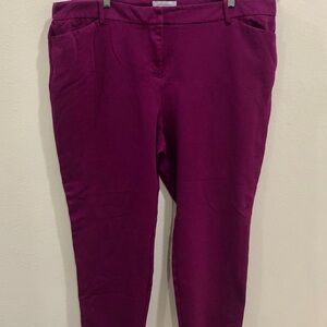 Liz Claiborne Magenta Ankle Pants